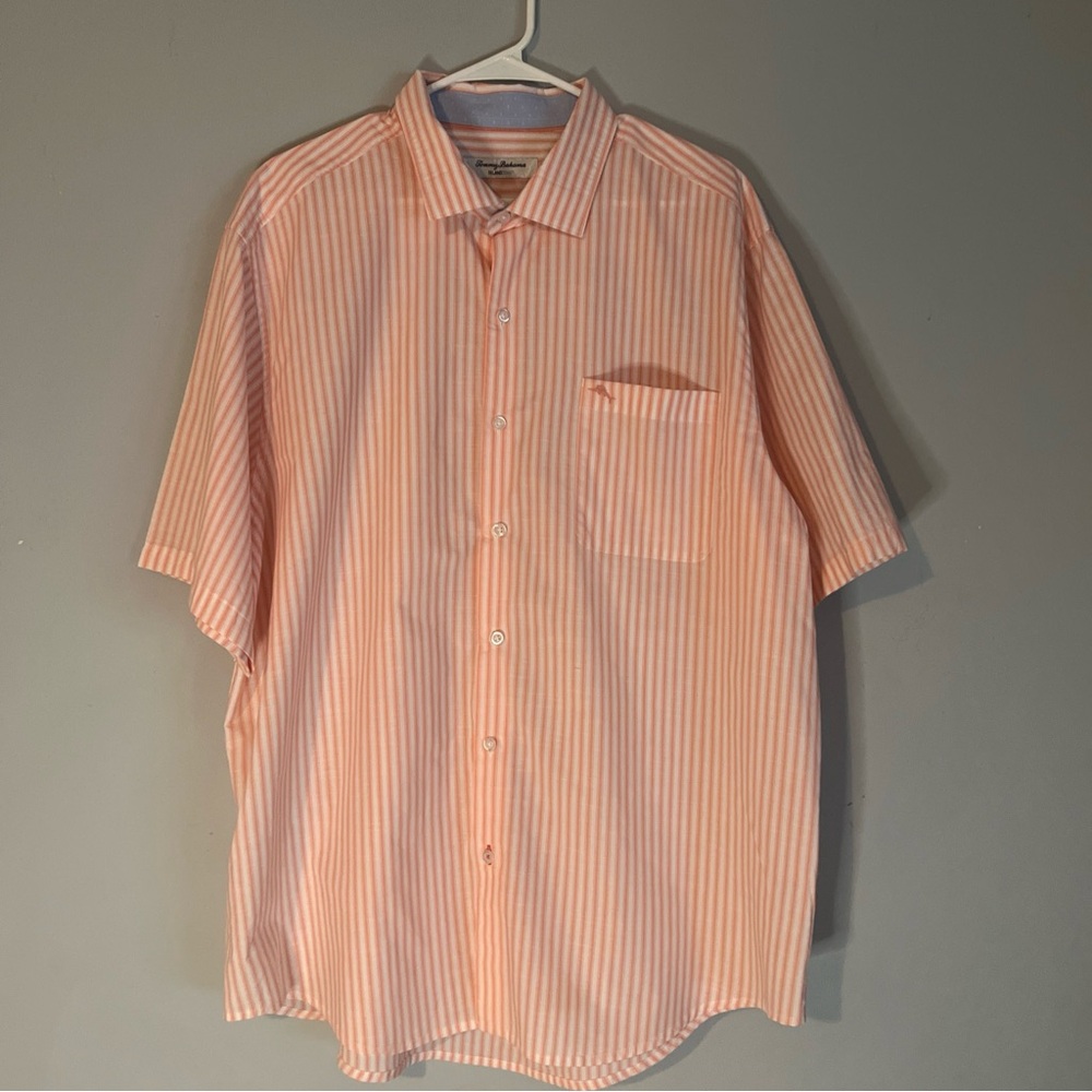 Tommy Bahama Island Zone Pink/ White Stripes Men’s Size XL